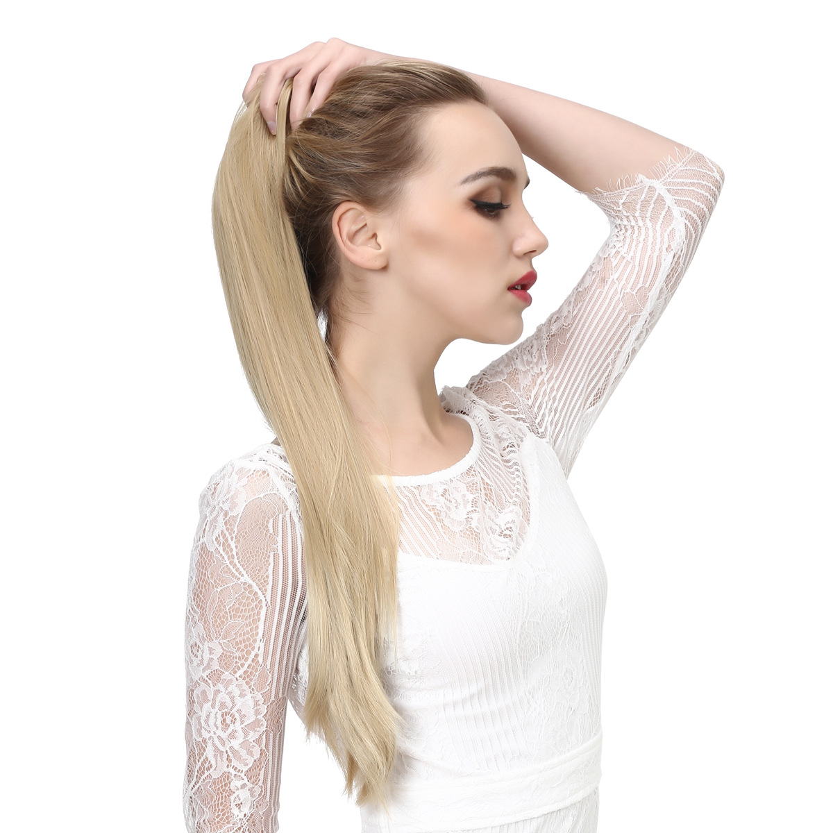 European And American Synthetic Fiber Ponytail Wigs For Women