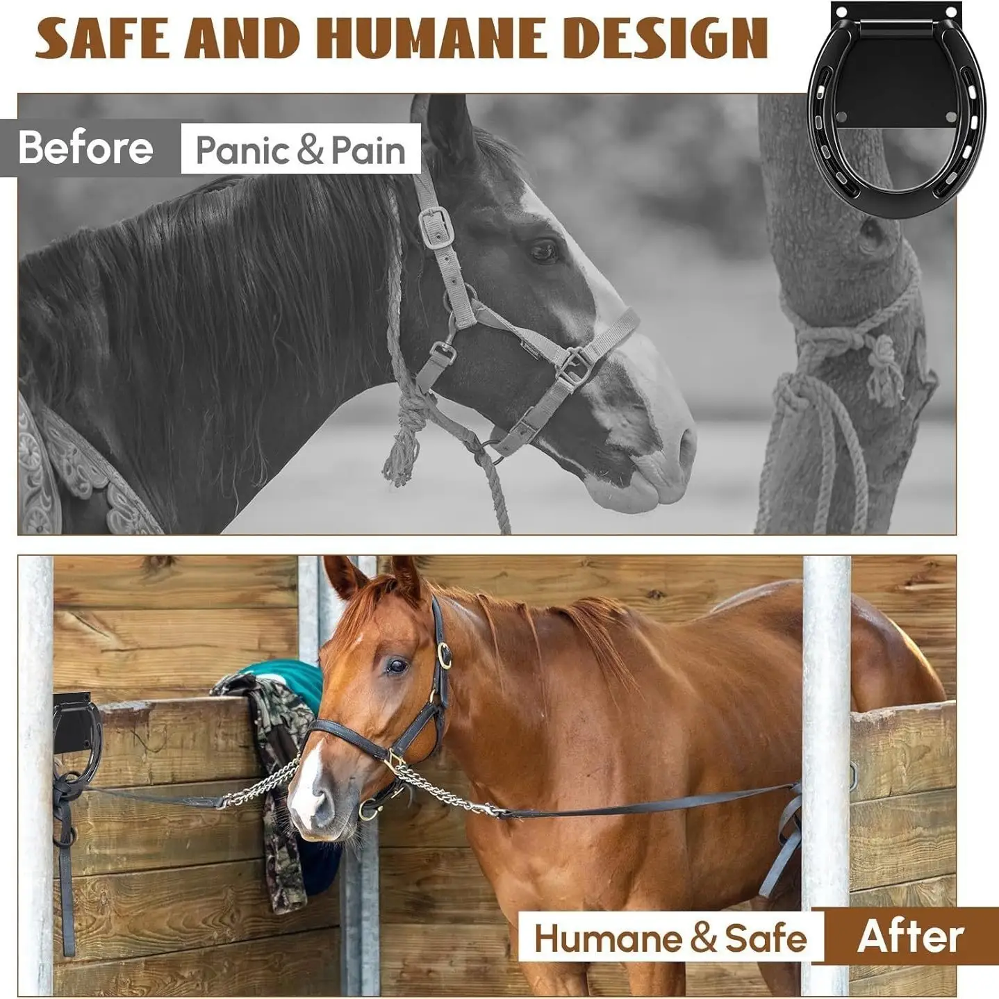 Solid Steel Belt Expansion Bolt With Tie Ring For Lassoing Horses