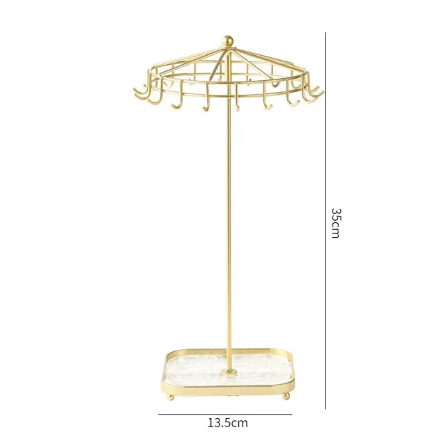 Metal Creative Earring Necklace Ring Stand Jewelry Store Pearl Rotating Hook Jewelry Stand - Shop at LoveMi