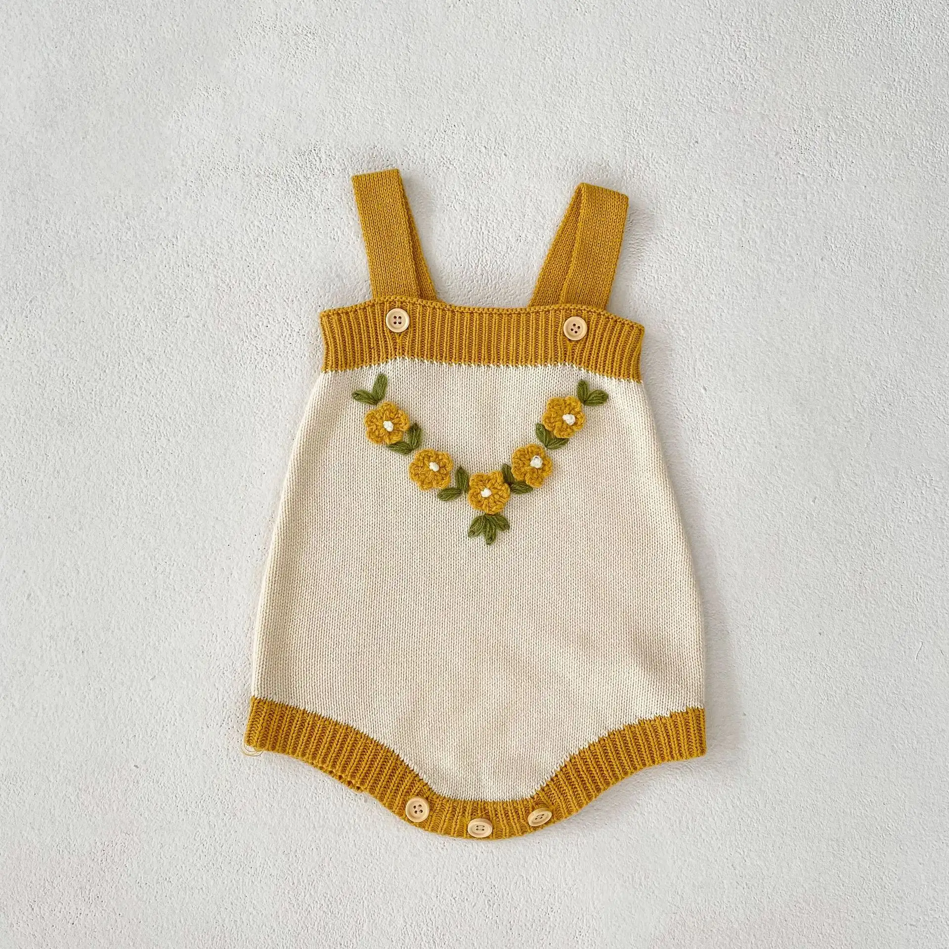 Baby Girls' Three-dimensional Crochet Knitted Coat