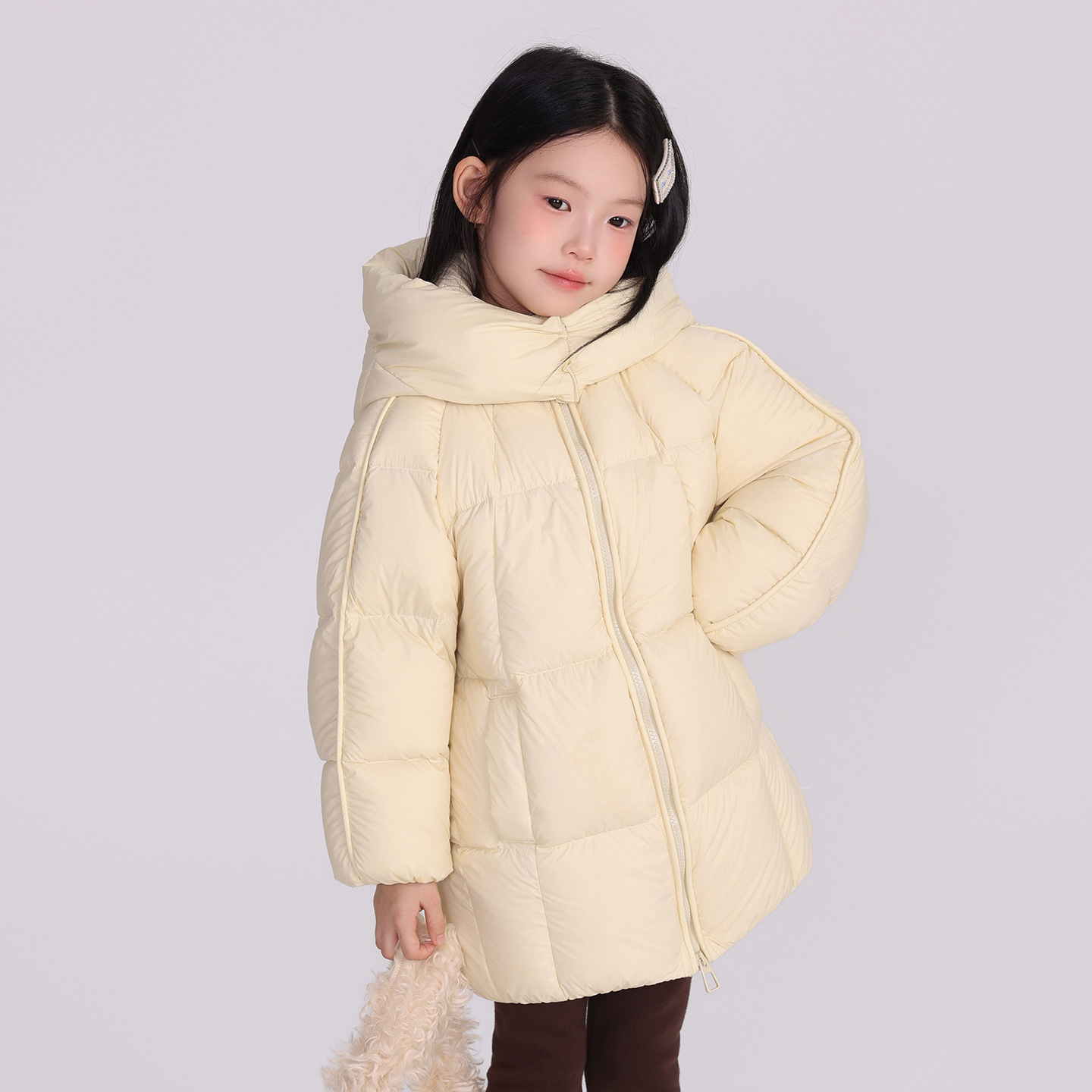 New Thickened Candy-colored Hooded Long Down Jacket Winter Cold-resistant Coat