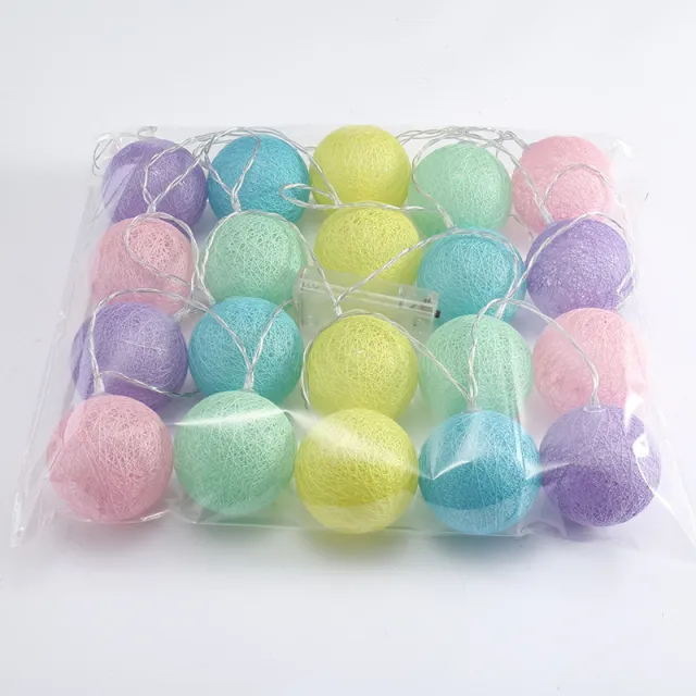 Led Ornamental Festoon Lamp Cotton Ball String Lights Candy Love - Shop at LoveMi
