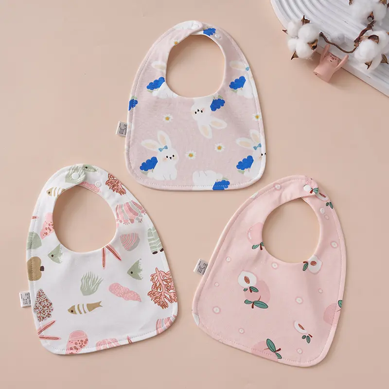 Babys Pure Cotton U-shaped Bib Waterproof Baby