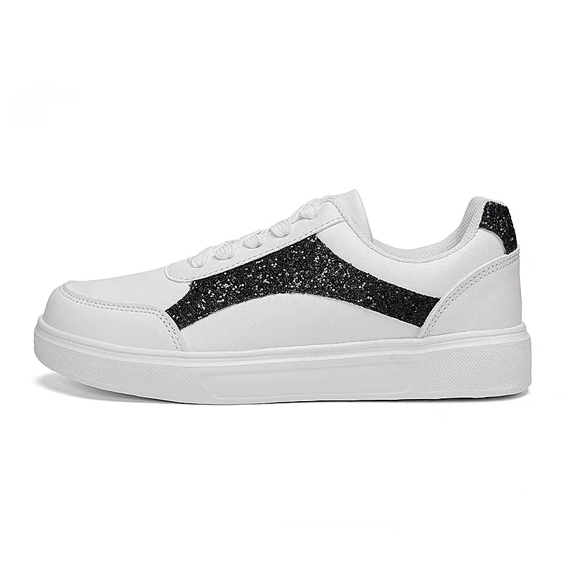 White Shoes New Shiny Casual - Black