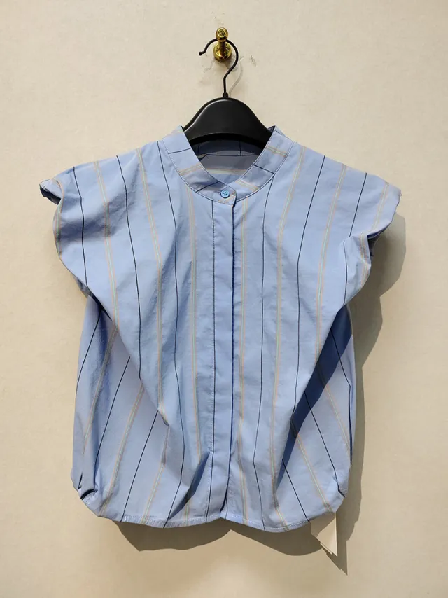 Old Money Style Retro Fashionable French Shirt Loose Profile Comfort And Casual Top Picture Color Stripes - Shop at LoveMi