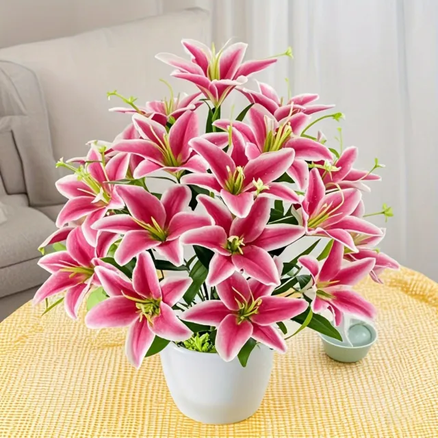 Simulation Home Flower Decoration Photography Lily Rose Red - Shop at LoveMi