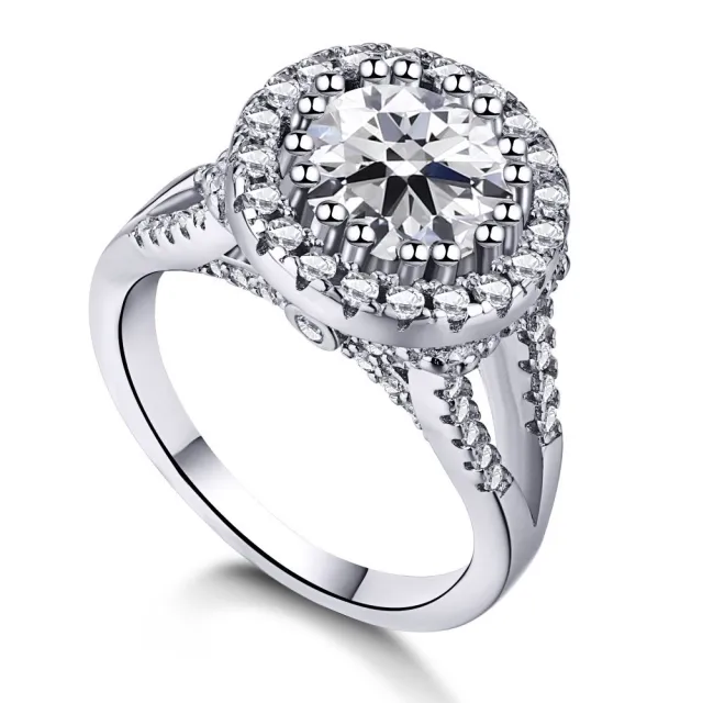 Silver Rhinestone Zircon Ring For Women Ay120224 - Shop at LoveMi