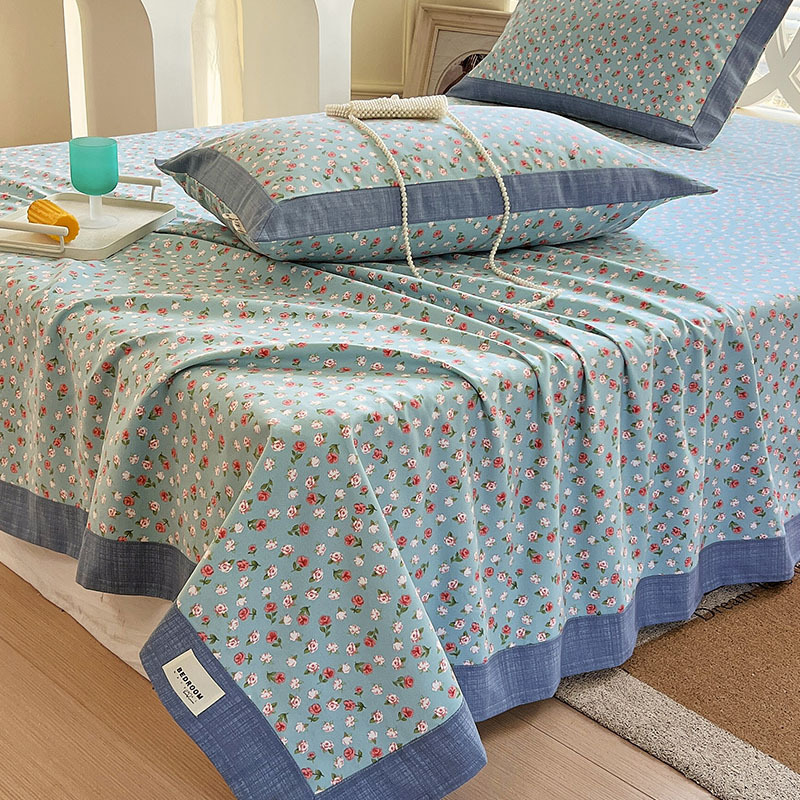 Pure Cotton Crash Bed Sheet One-piece Small Floral