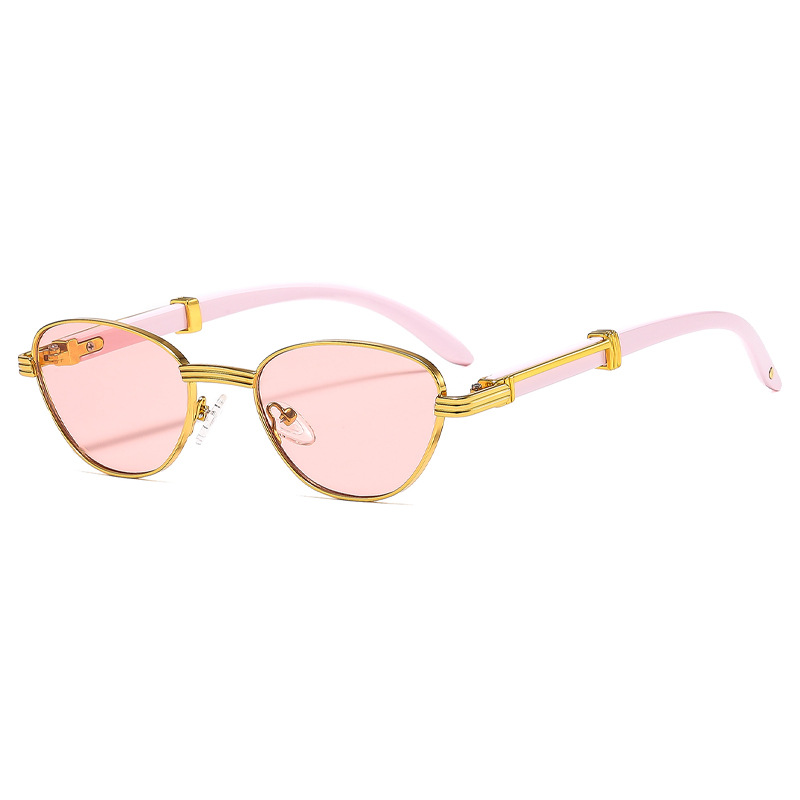 Women's Retro Simple Outdoor Oval Frame UV-proof Sunglasses - Image 6