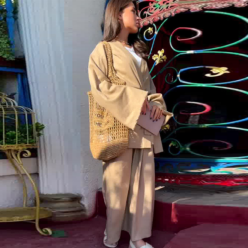 Lace-up Waist-controlled Top A- Line Skirt Suit