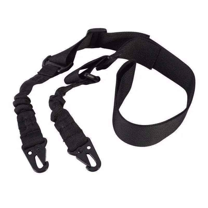 Crossbody Nylon Strap Harpoon Line Tension Adjustment Placement Rope - Black
