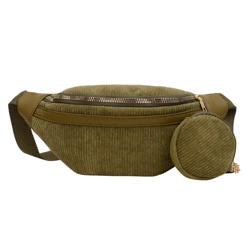 Street Trend Canvas Corduroy Simple Casual Shoulder Bag