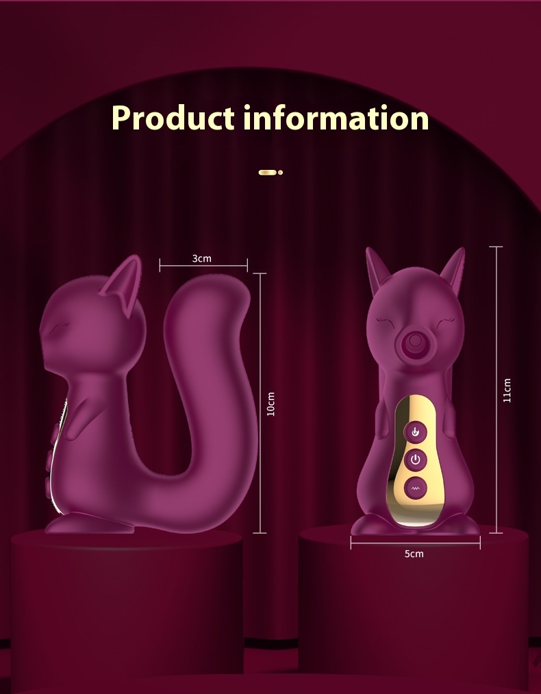 Cute Female Fox Cute Pet Sucking Massager 17
