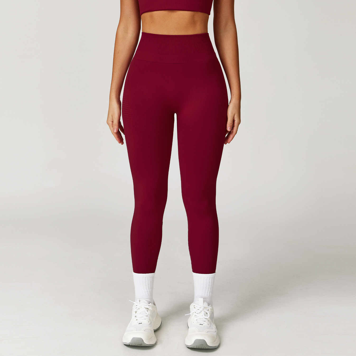 بنطلون يوغا عالي الخصر بتصميم أوروبي وأمريكي لرفع الورك
