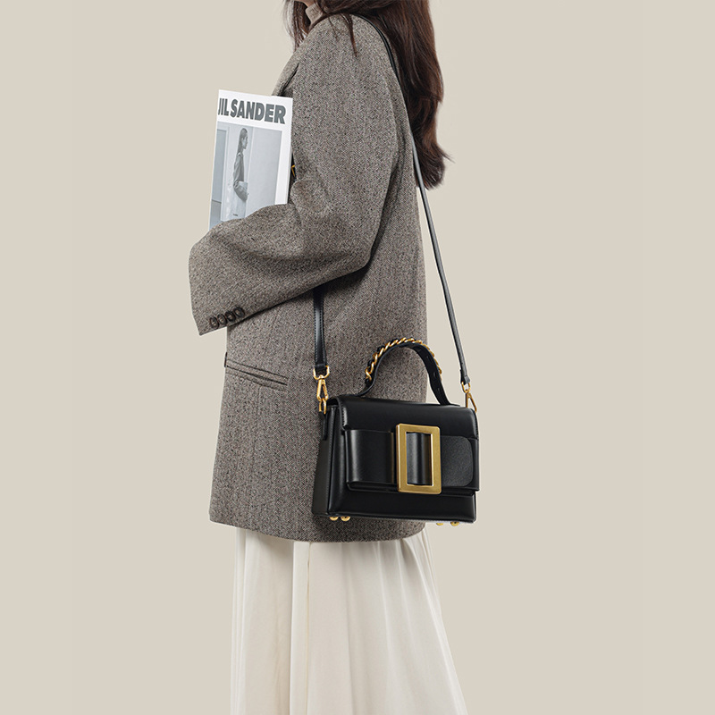 Womens Sleek High-end Patent Leather Crossbody Bag