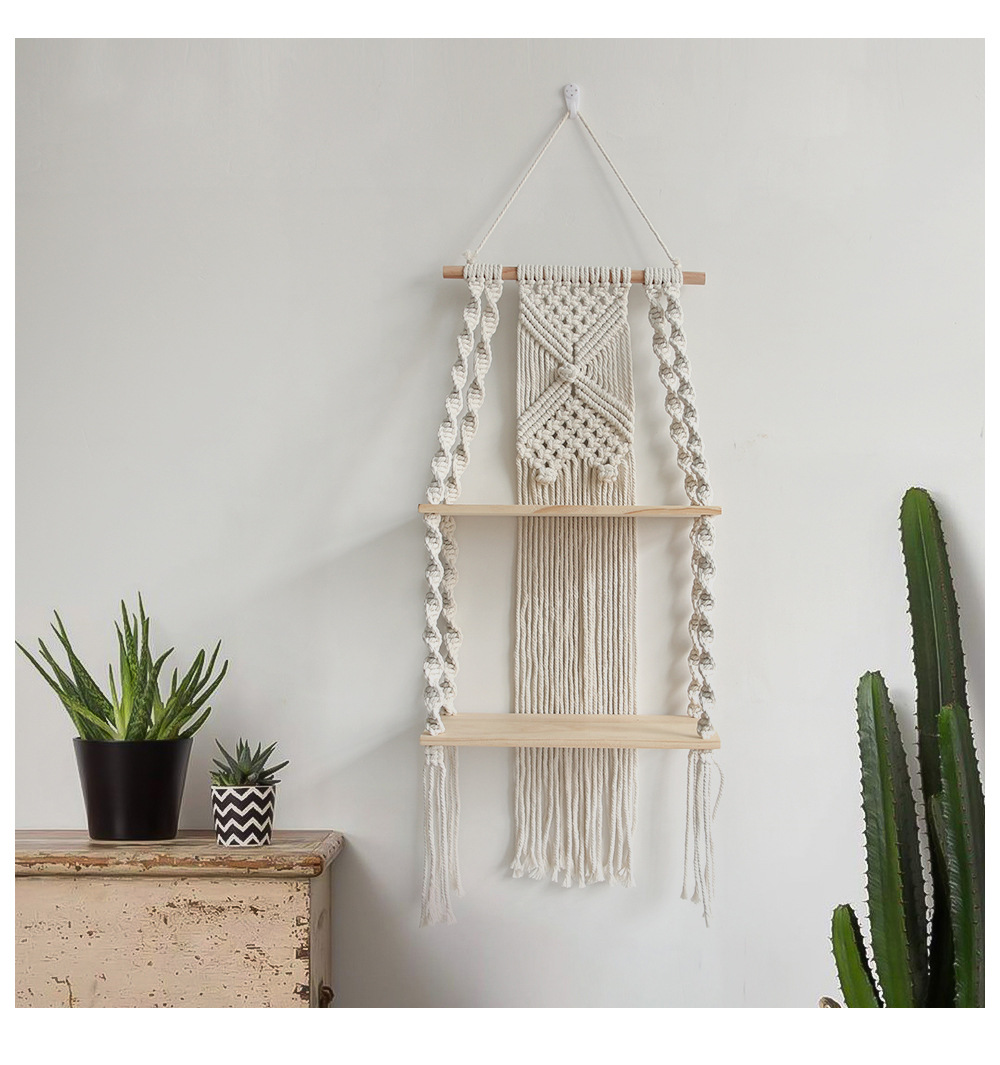 Title 2, Hand-woven Storage Rack Tapestry