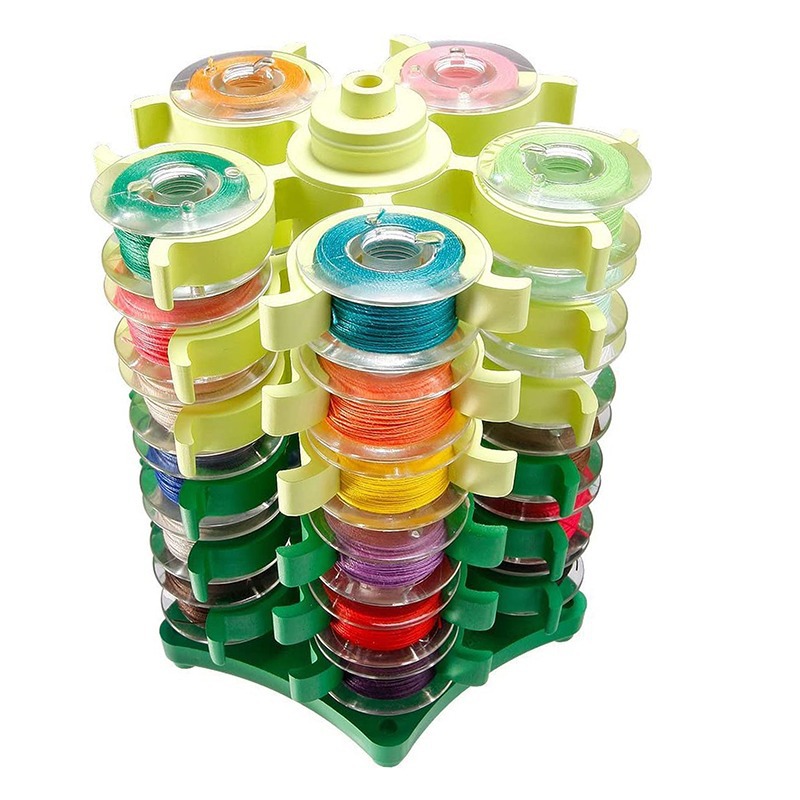 Household Sewing Supplies Organize And Storage 6-layer 30-grid Rotating Bobbin Core Collection Clip
