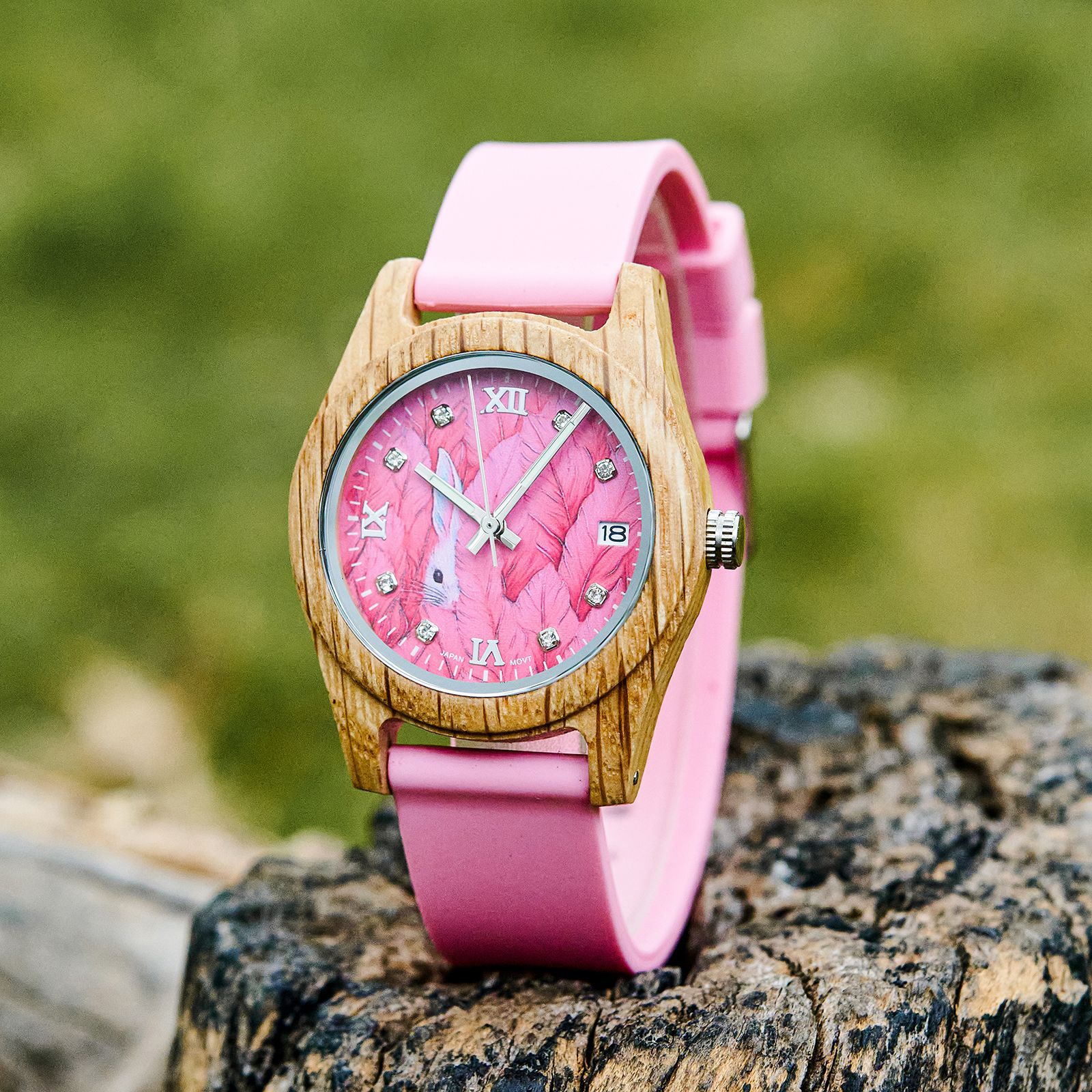 Natural Wood Watch for Women - Lightweight Eco-Friendly Quartz Wristwatch with Minimalist Design Casual Daily Wear 8