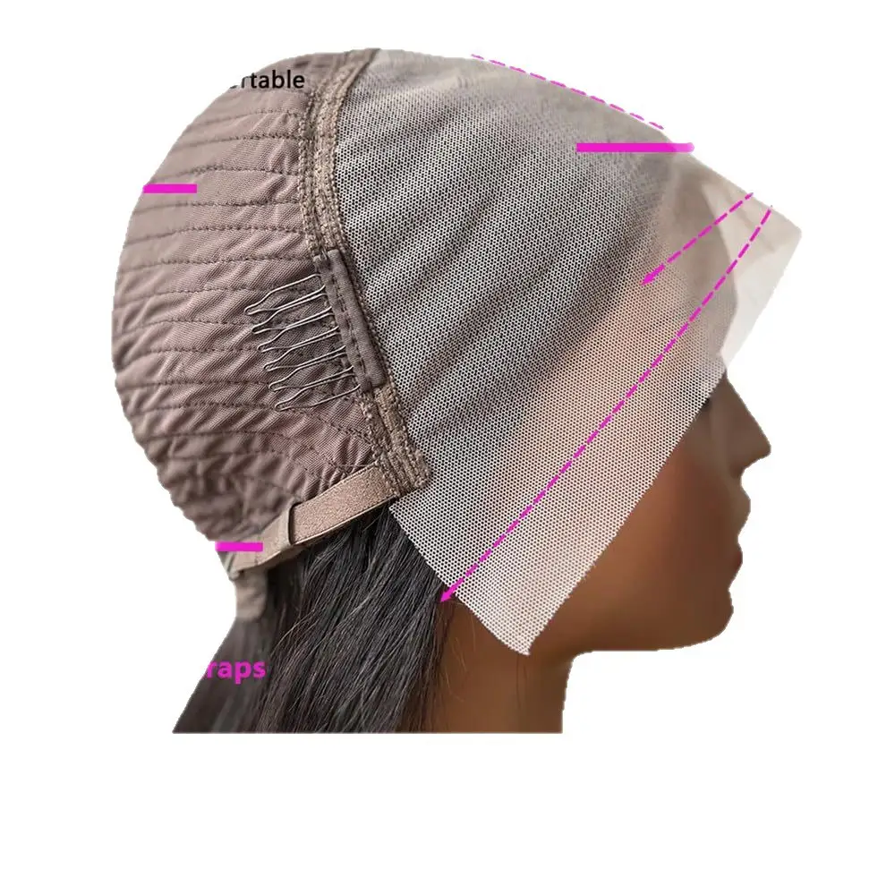 Lace Wig Natural Color Free-parting Short And Straight