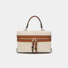 One-shoulder Crossbody Popular Portable Hard Fashion Small Square Bag - Brown - View 1