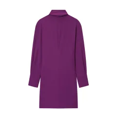 Mature And Charming Ladies Scarf Mini Dress - Purple - View 1