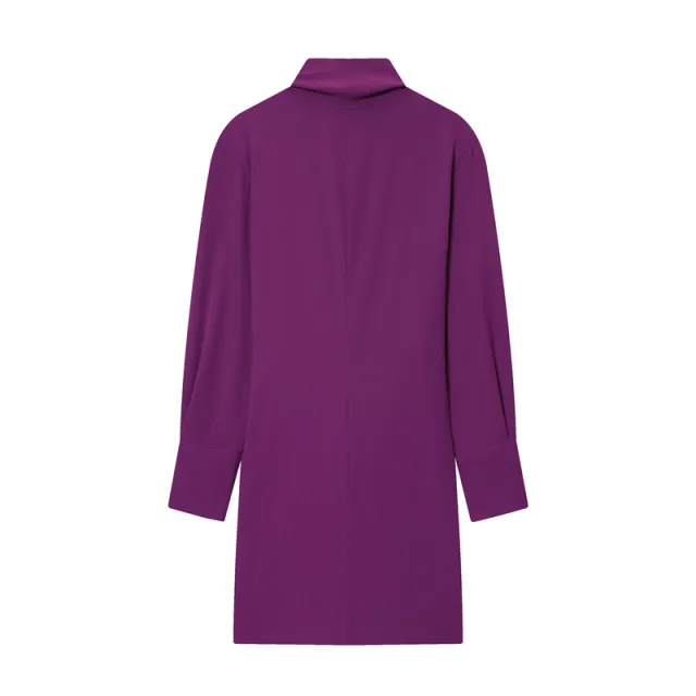 Mature And Charming Ladies Scarf Mini Dress Purple - Shop at LoveMi