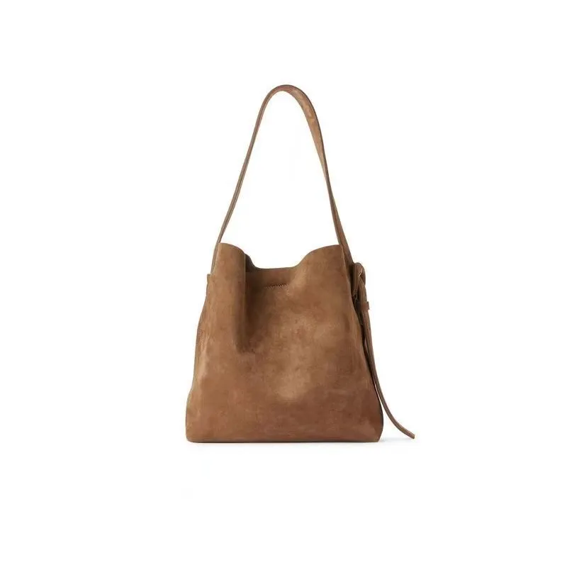 New College Student Large Capacity Commuter Retro Shoulder Underarm Bag Women - Brown