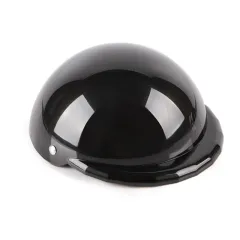 Dog Motorcycle Cap Plastic Helmet - Black - View 1