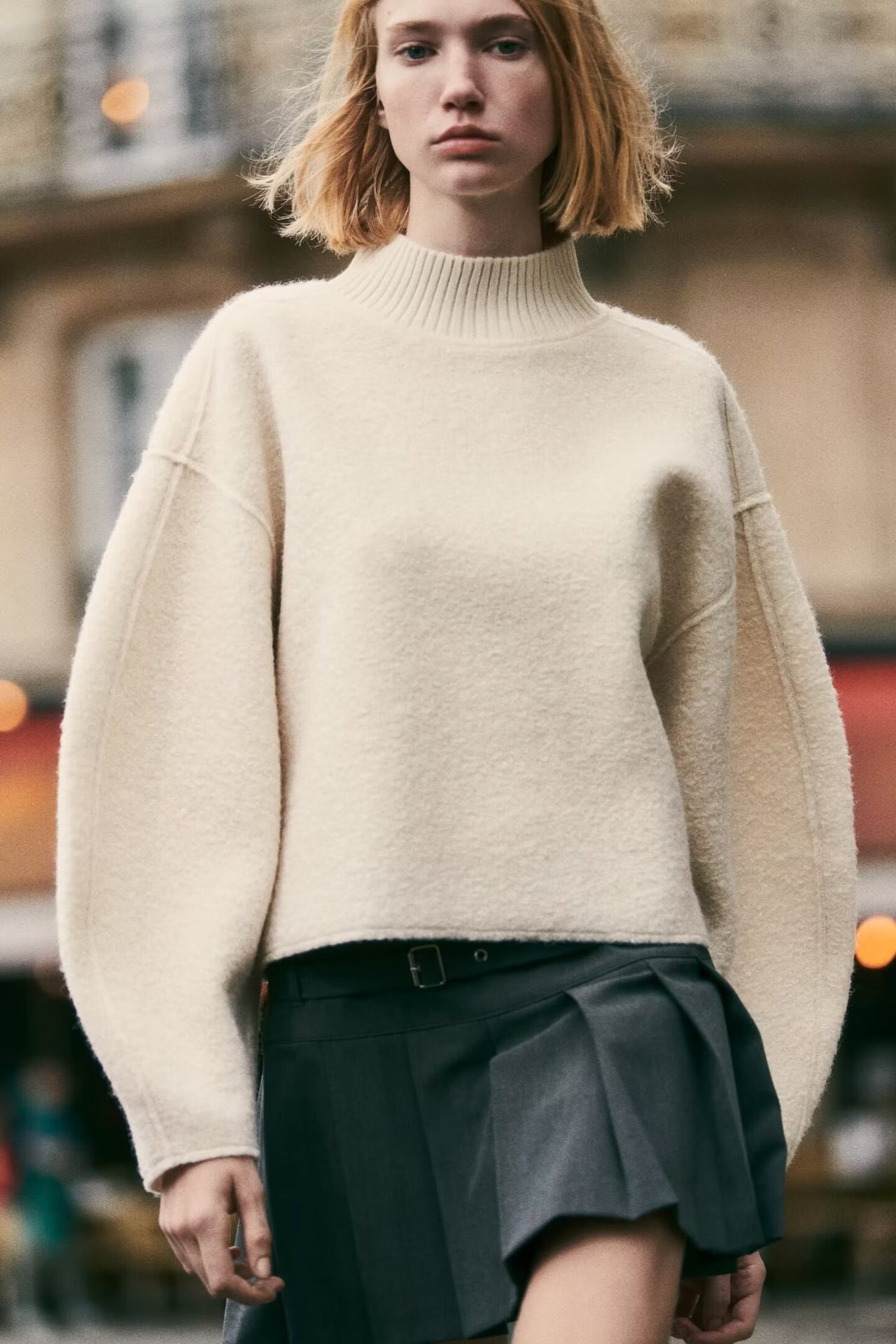 Fashion Design Warp Knitted Beaded Leather Sweater For Women