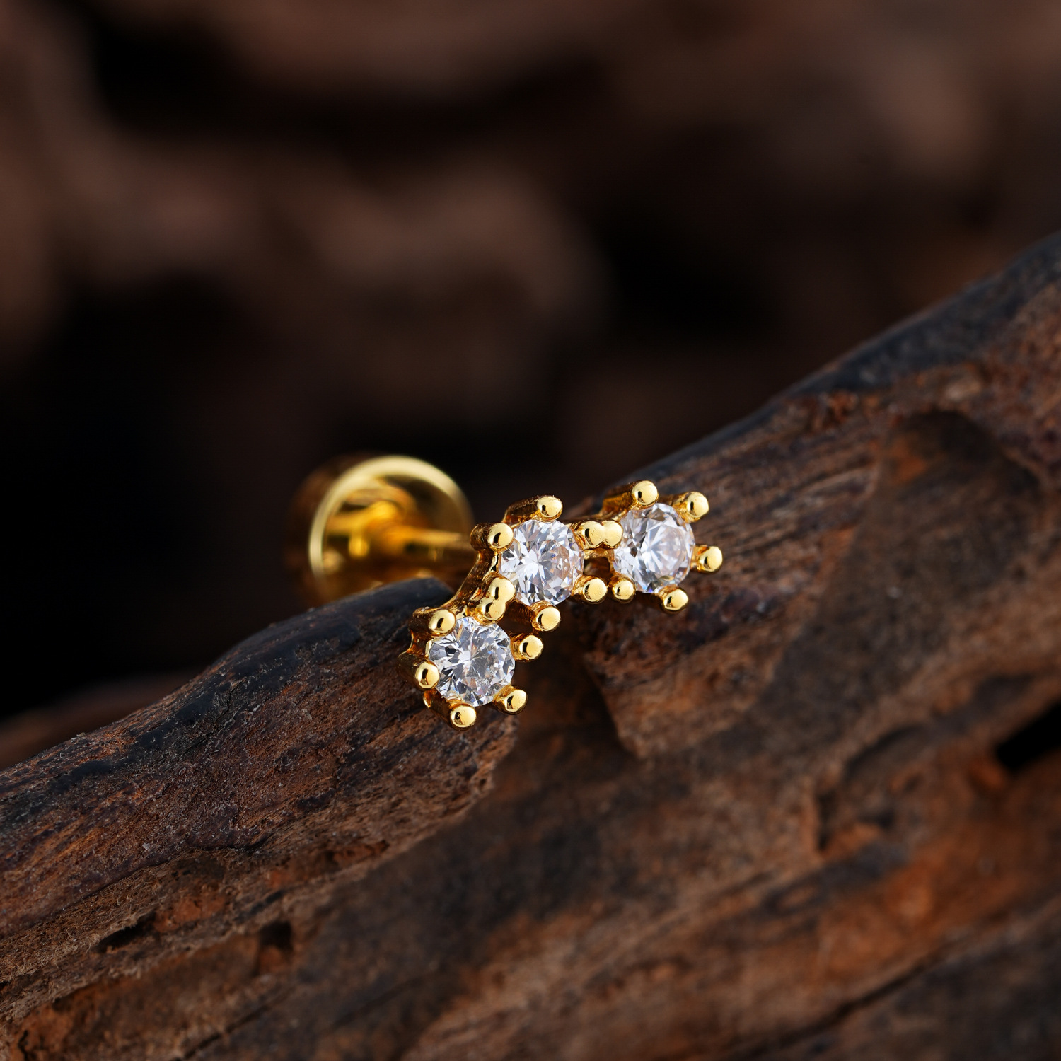 Minimalist Micro-Set Zircon Ear Cuffs
