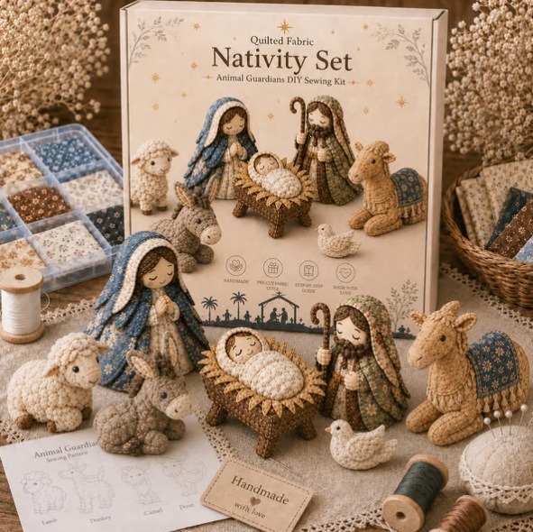 DIY Patchwork Nativity Scene Sewing Kit
