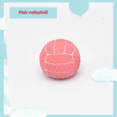 LaTeX Pet The Toy Dog Latex High Elastic Ball - Pink Volleyball - View 1