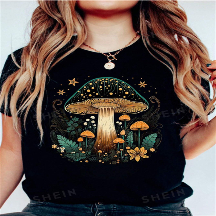 Women's Fashion Casual Home Commuter All-matching Round Neck Short Sleeve T-shirt