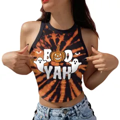 Skeleton Skull Digital Printing Vest Top For Women - Ga123 1096-L - View 1