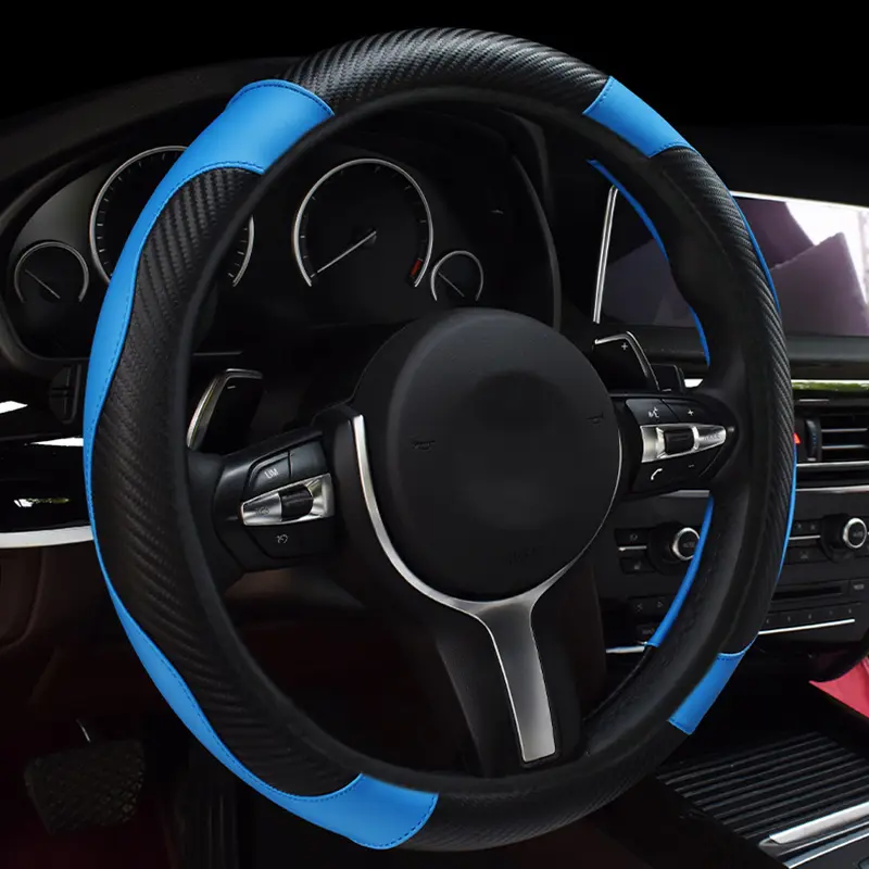 Car Steering Wheel Cover Elastic Rimless Leather