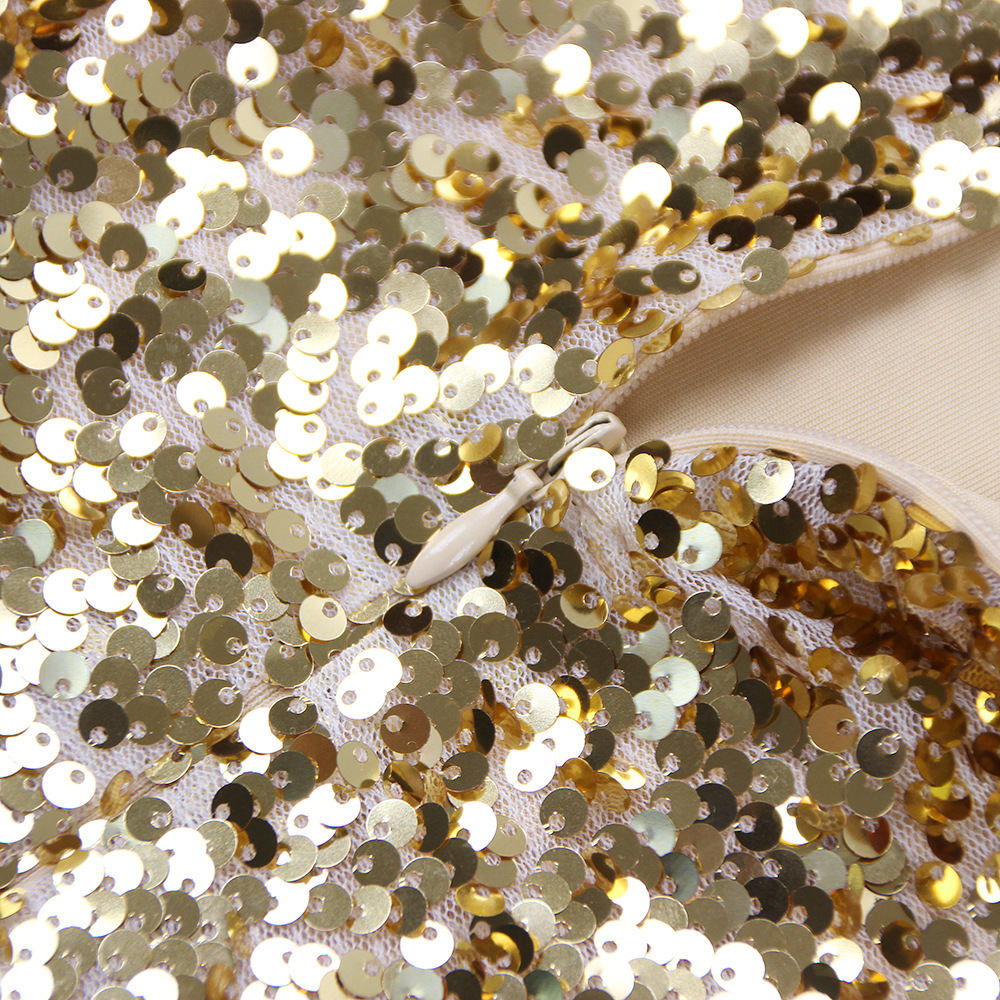 Women's Sequined One-shoulder Dress For Banquet Host Annual Meeting - Image 27