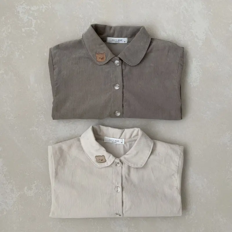 Simple Western Style Bear Lapel Shirt