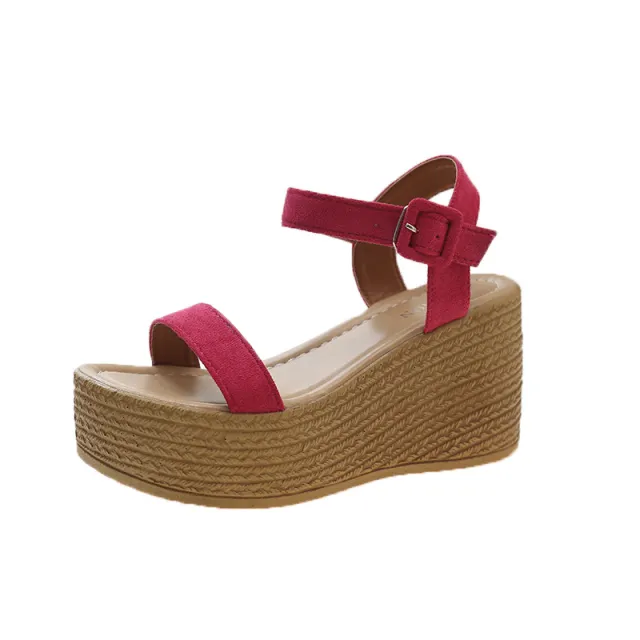Women's Fashionable New Platform Wedge Sandals Pink - Shop at LoveMi