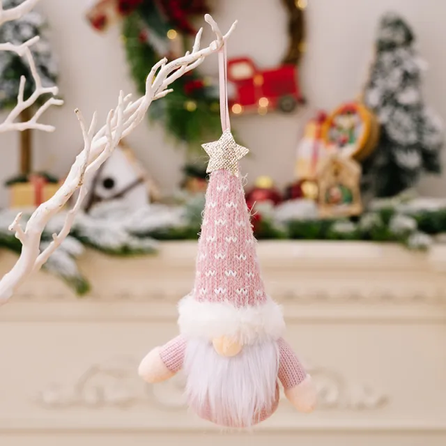 Home Christmas Decoration Knitted Pendant Pink - Shop at LoveMi