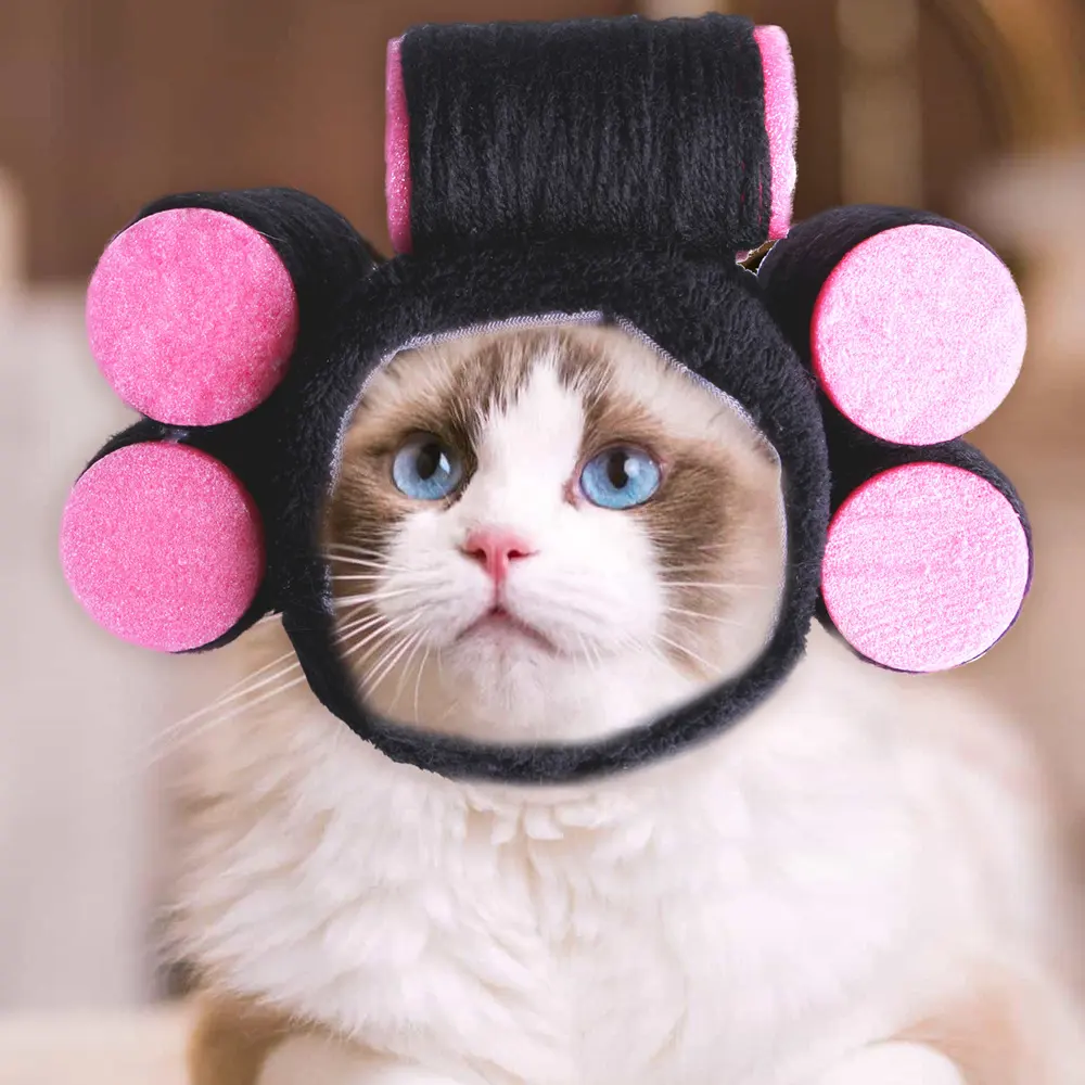 Curly Hair Pet Hat Cat Funny Dress Up Pet