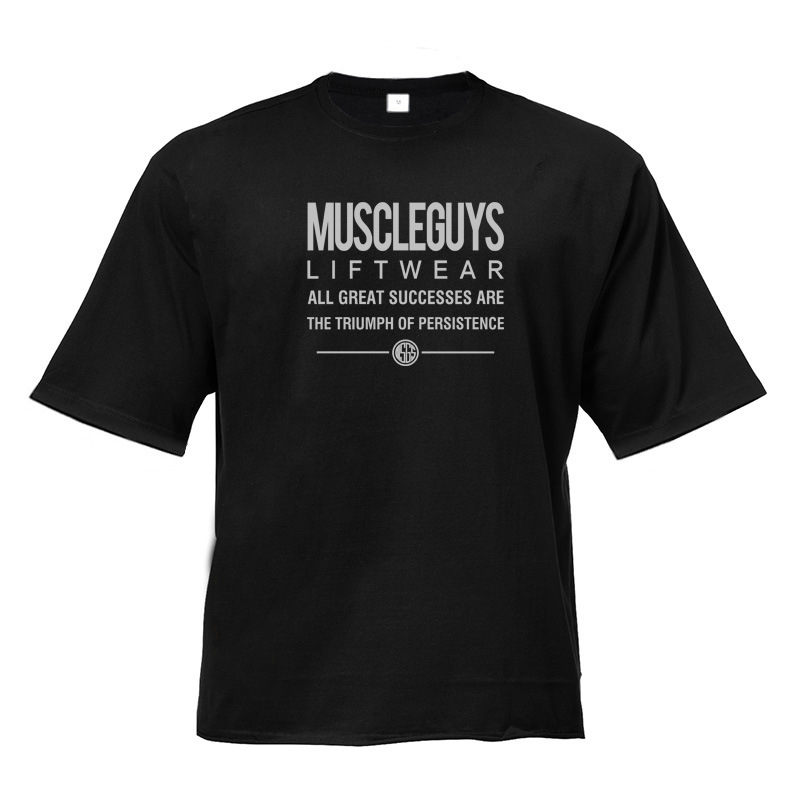 Soft men's short-sleeve tee in black with graphic print