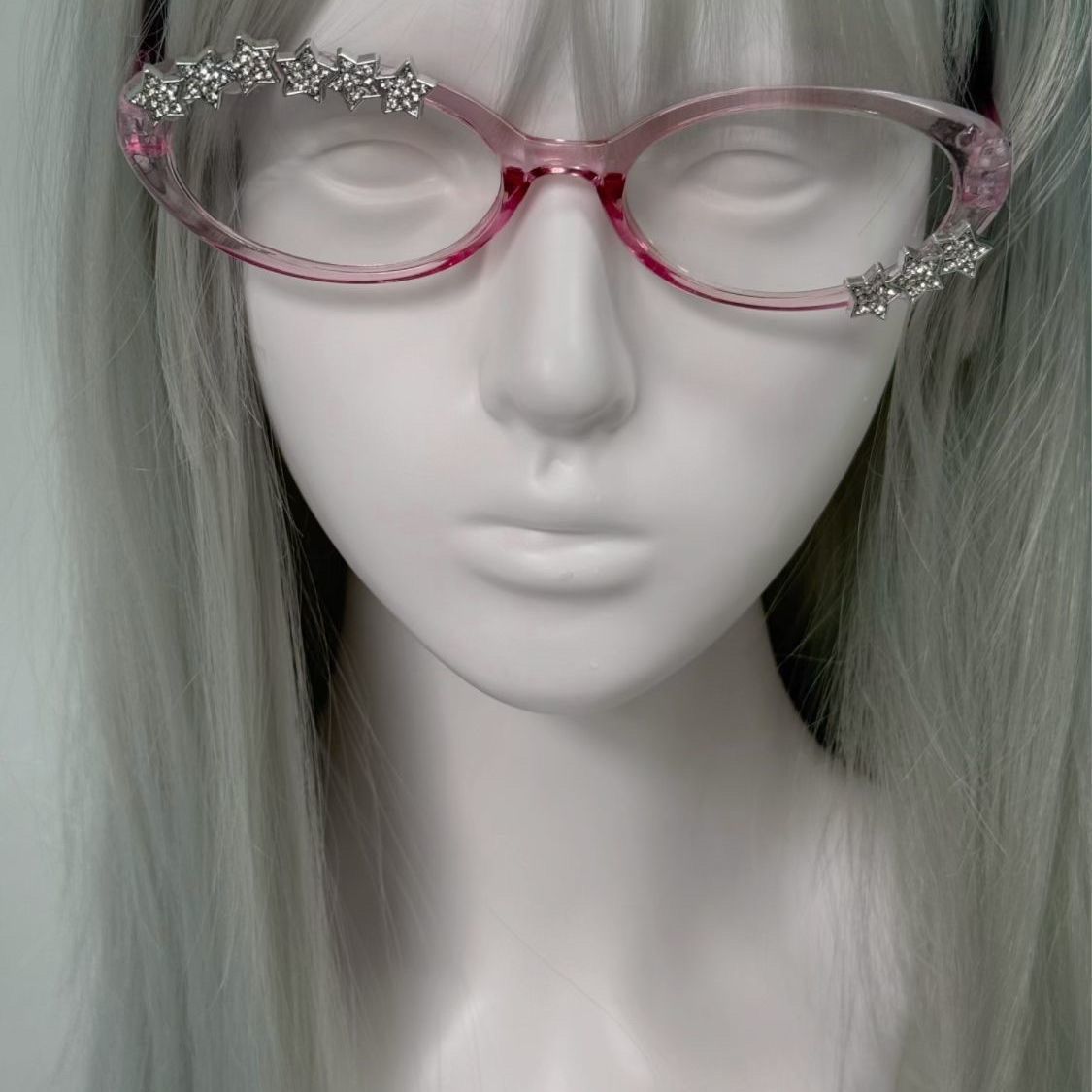 Retro Cute Plain Light Pink-color Cat Glasses Out Of The Street Photography Artifact