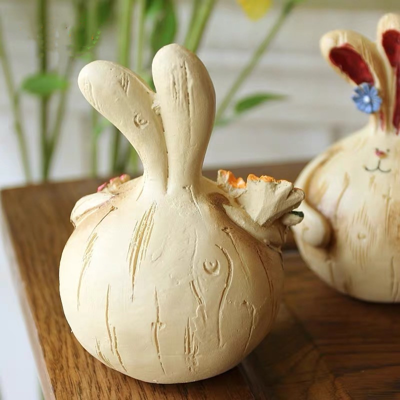 Title 6, Resin Fat Rabbit Creative Home Cute Decorative ...