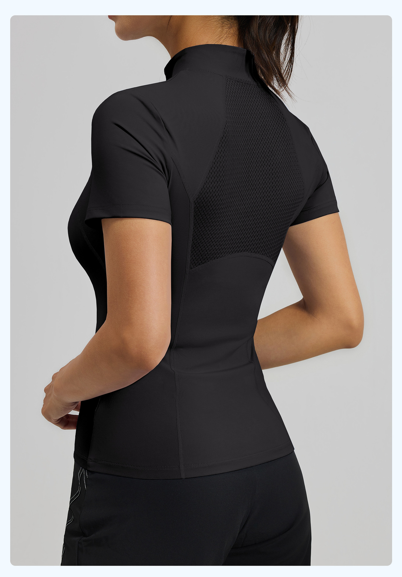 Women's Outdoor High-Elastic Half-Zip Yoga Top 12 Women's Outdoor High-Elastic Half-Zip Yoga Top