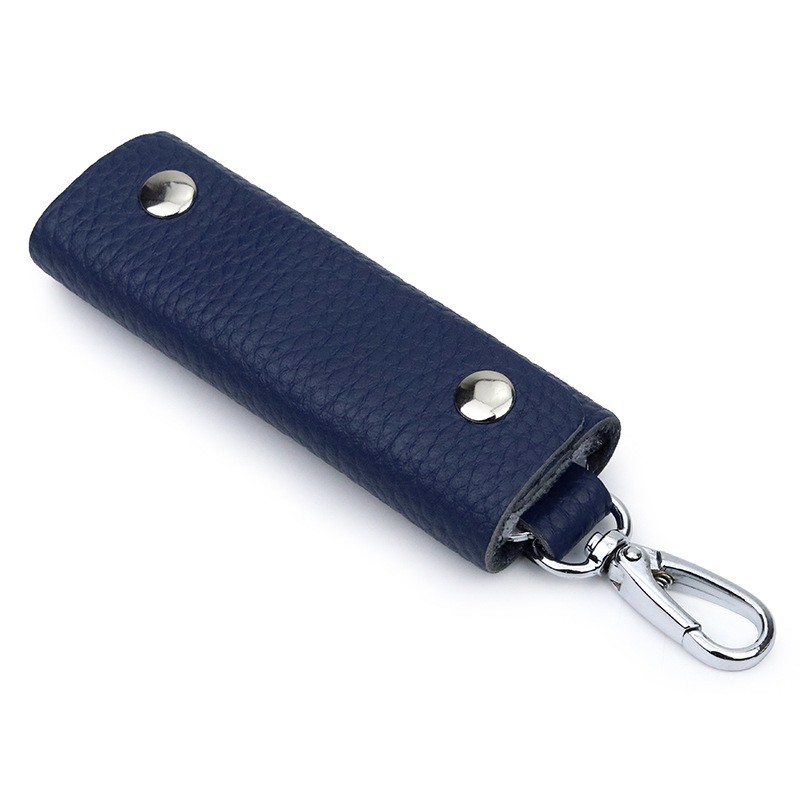 Multi functional Men's Retro First Layer Cowhide Key Case Blue - Shop at LoveMi