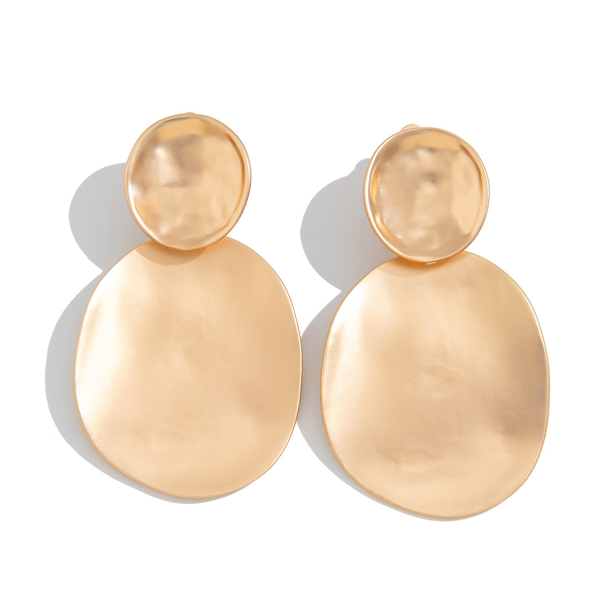 Artistic patchwork stud earrings with unique design