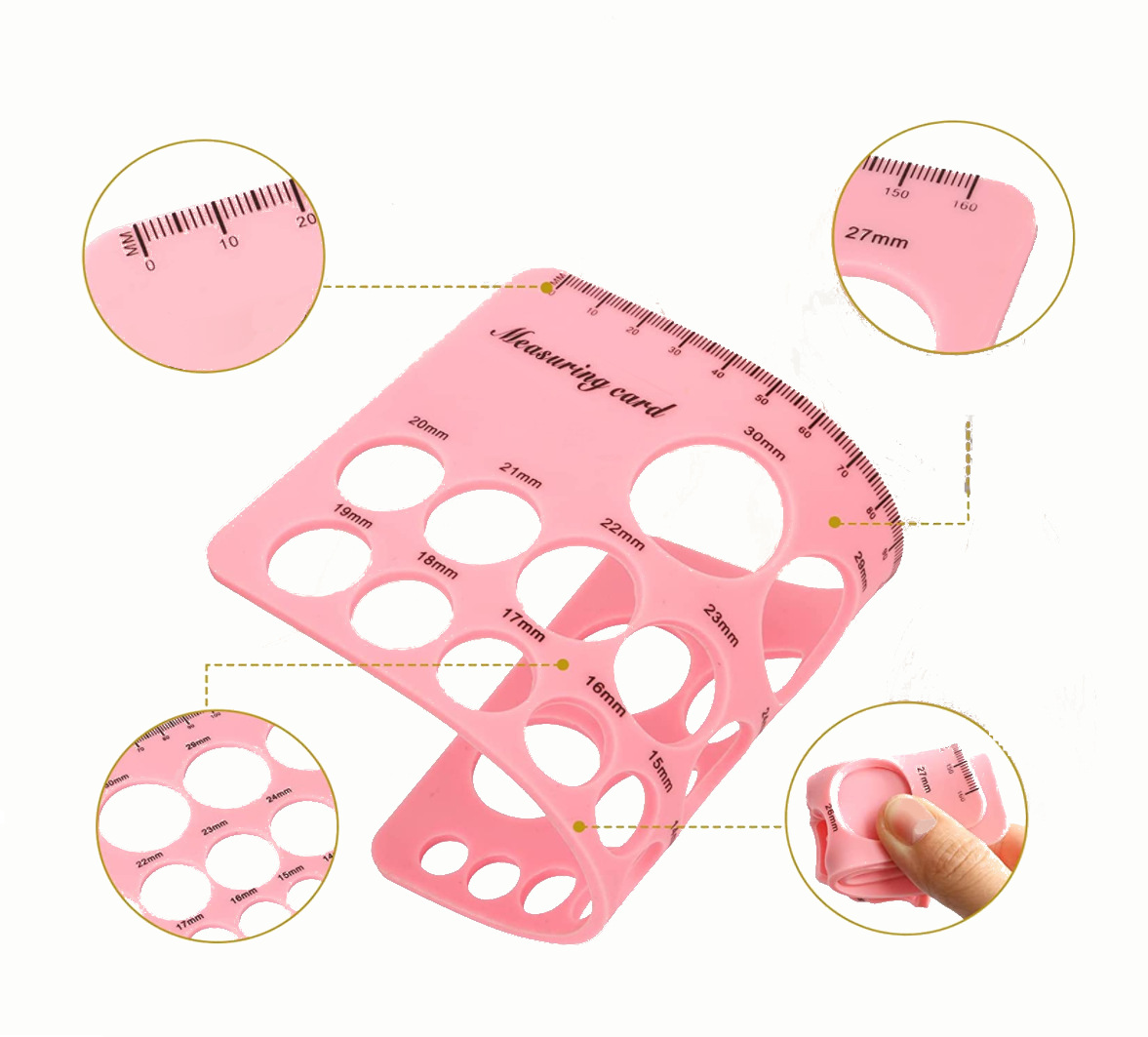 Title 2, Food Grade Silicone Baby Nipple Measuring Caliper