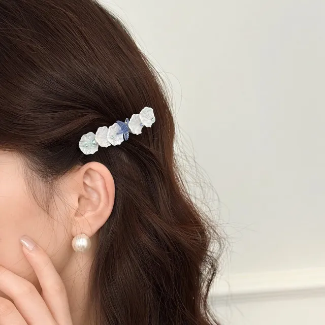 Starfish Shell Side Bang Clip Barrettes Long - Shop at LoveMi