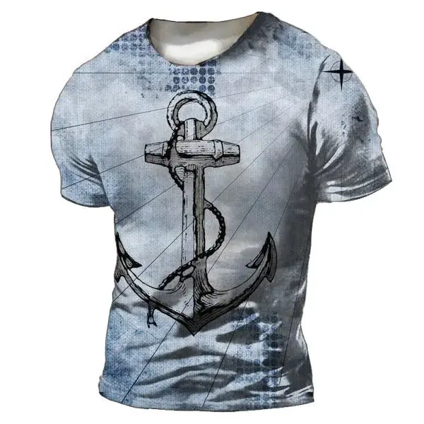 Men's Casual Loose Short Sleeves T-shirt Round