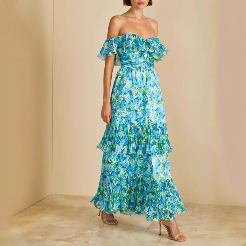 Chiffon Off-Shoulder Long Dress, picture 6 of 6